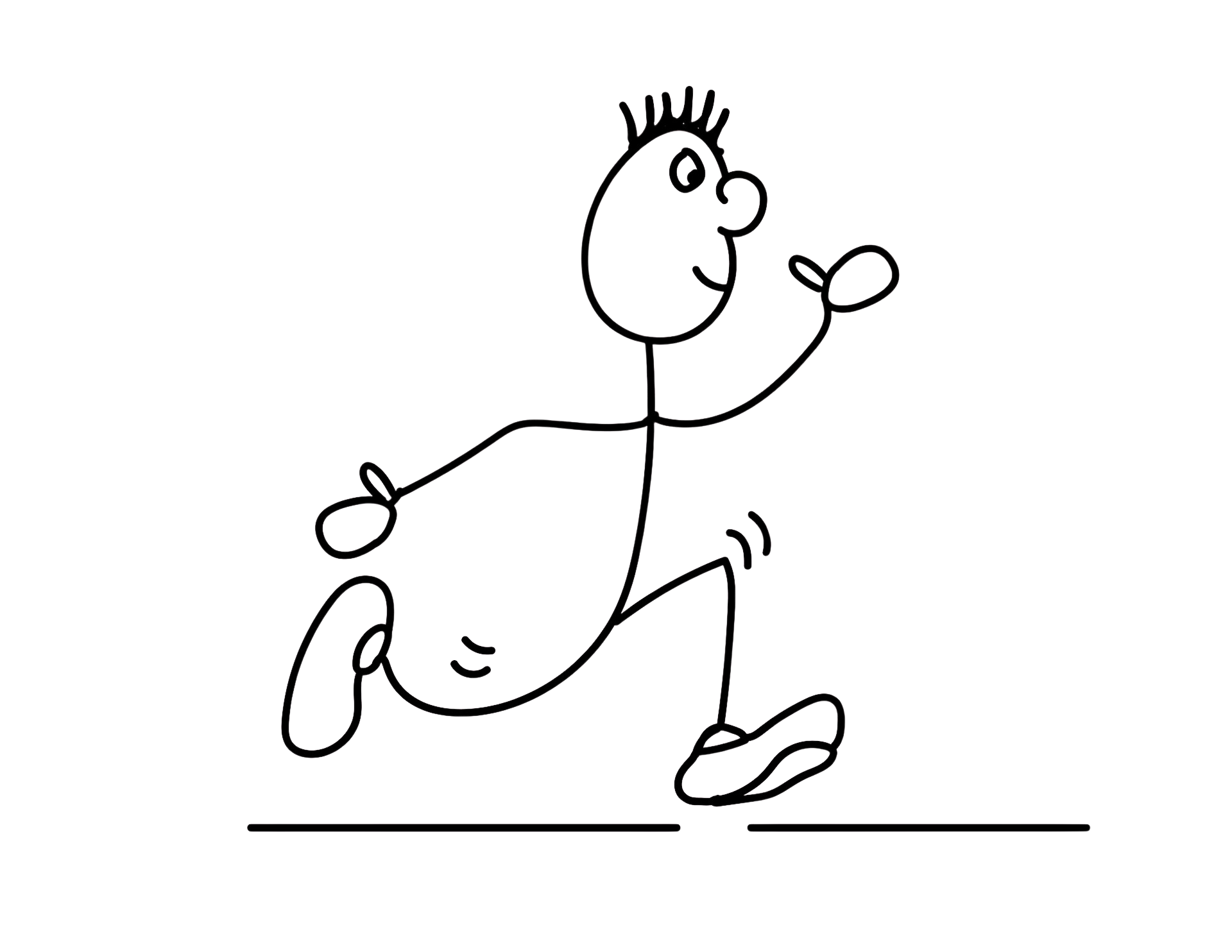 Clipart mit Läufer-Strichmännchen